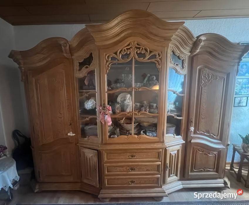 Piękny rzeźbiony kredens dębowy lity dąb 60cm kujawsko-pomorskie Sypniewo