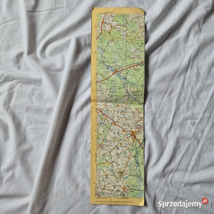 Bory Tucholskie dokładna mapa PRL małopolskie Brzesko