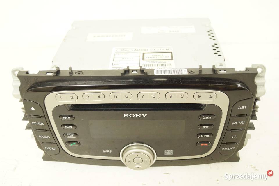 Radio CD MP3 Sony Ford Focus MK2 7M5T18C939EF Z Kodem A