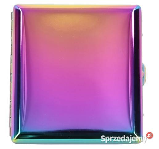 Tęczowa Metalowa Papierośnica Klasyczna Z Ostrowy nad Okszą