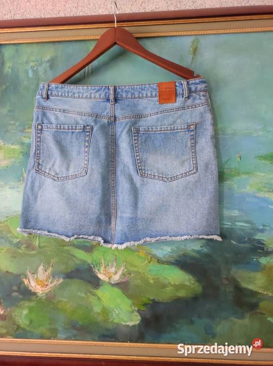 lefties denim spódnica dżinsowa mini wyszywana