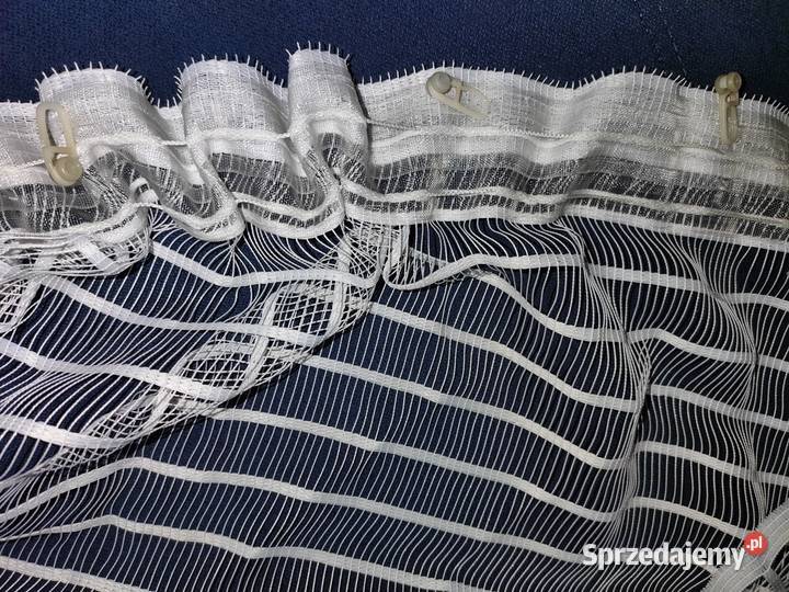 Firanka biała 265 x 200 z żabkami stan 2 sz Bielsko-Biała