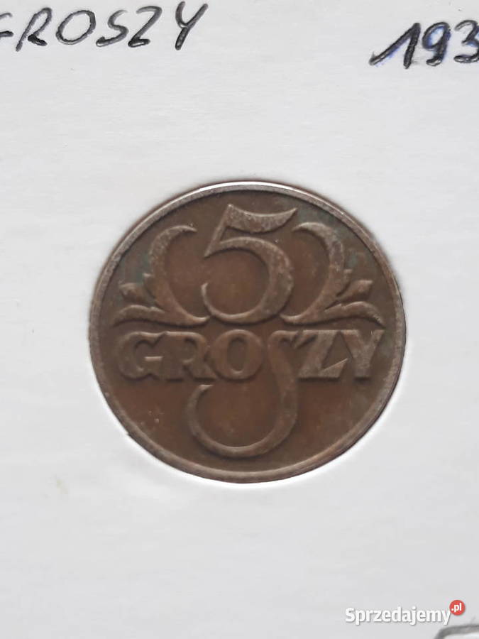 5 Groszy 1935 r 1 piękny rzadki Konin sprzedam