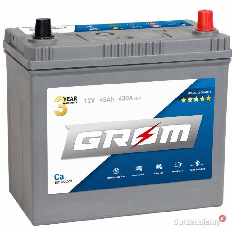 Akumulator 45Ah 430A Grom Premium Japan L P Kościerzyna sprzedam