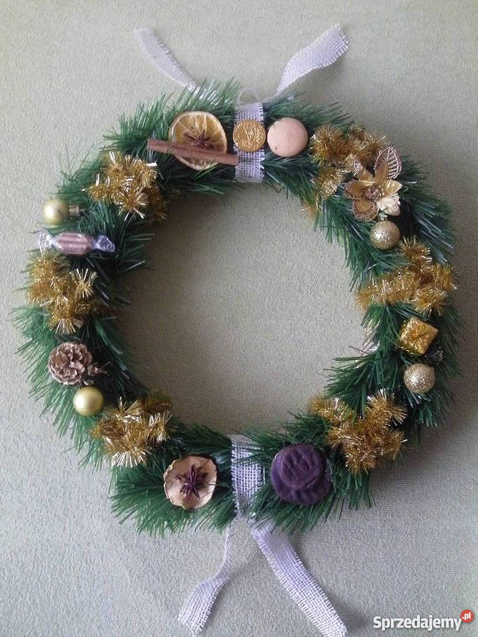 Duzy wianek swiateczny na drzwi Rybnik