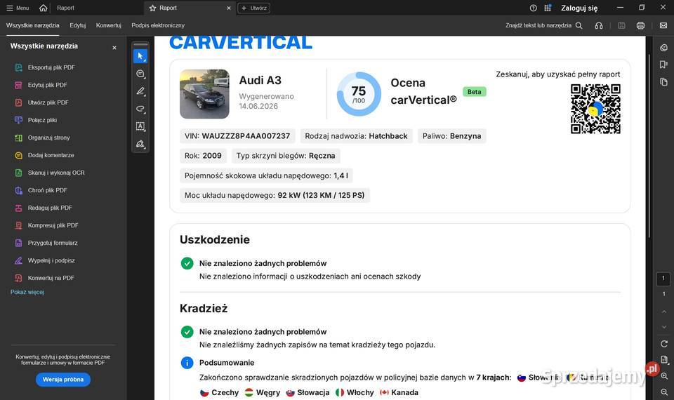Audi A3 Sportback 14 125 możliwa zamiana podkarpackie Rzeszów