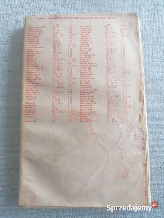 Mapa samochodowa PPWK 1987 r Łódź