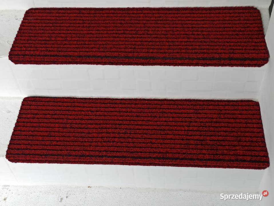 Nakładki dywanowe antypoślizgowe na schody 80 x czerwony dolnośląskie Oława