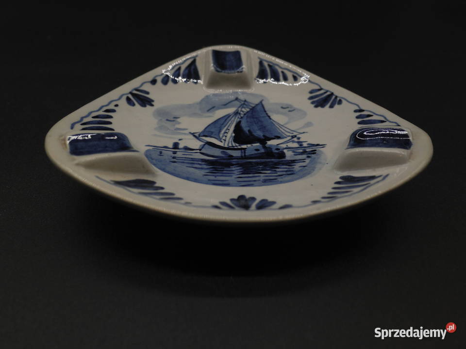 Popielniczka Delft Blue Porcelana i szkło