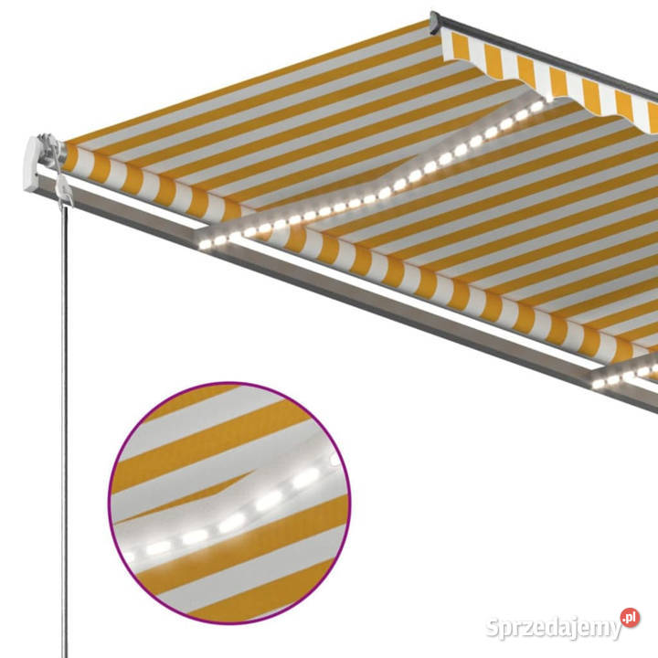Ręcznie zwijana markiza z LED 350 x 250 Markizy i osłony