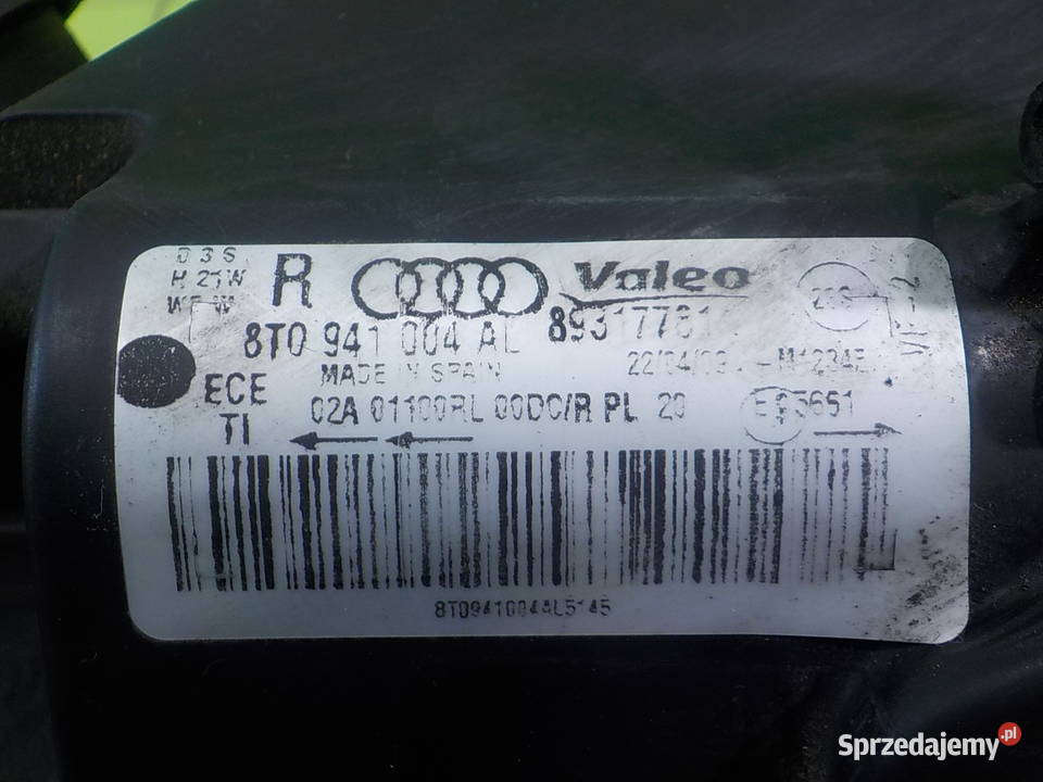 AUDI A5 8T 20 TFSI 09r COUPE 2D XENON lampa Motoryzacja Suków