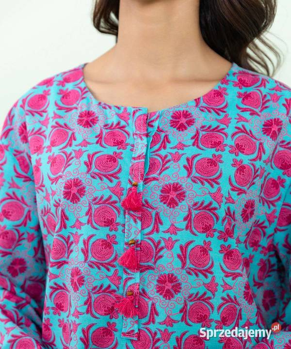 Długa tunika M 38 XL 42 plus size bawełna