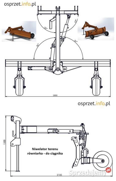 Równiarka terenu niwelator hydrauliczny do