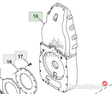 John Deere 7830 Obudowa Tylnego WOM PTO R194372 Jastrzębniki