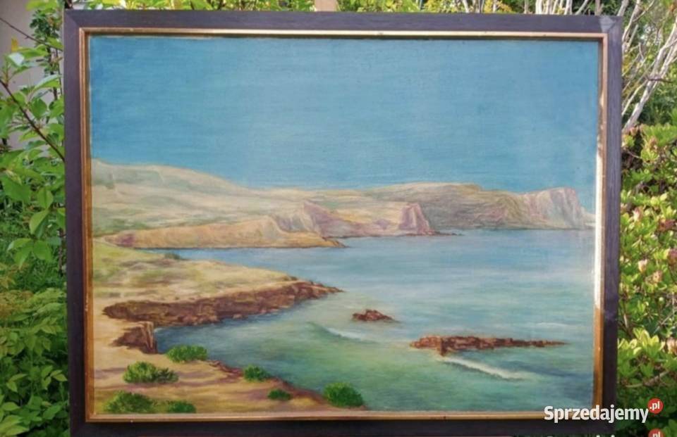 PEJZAŻ MORSKI OLEJ NA PŁÓTNIE 89 x 69 Malarstwo