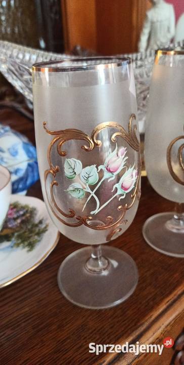 Kieliszek Bohemia Kobaltowe szkło Ręcznie