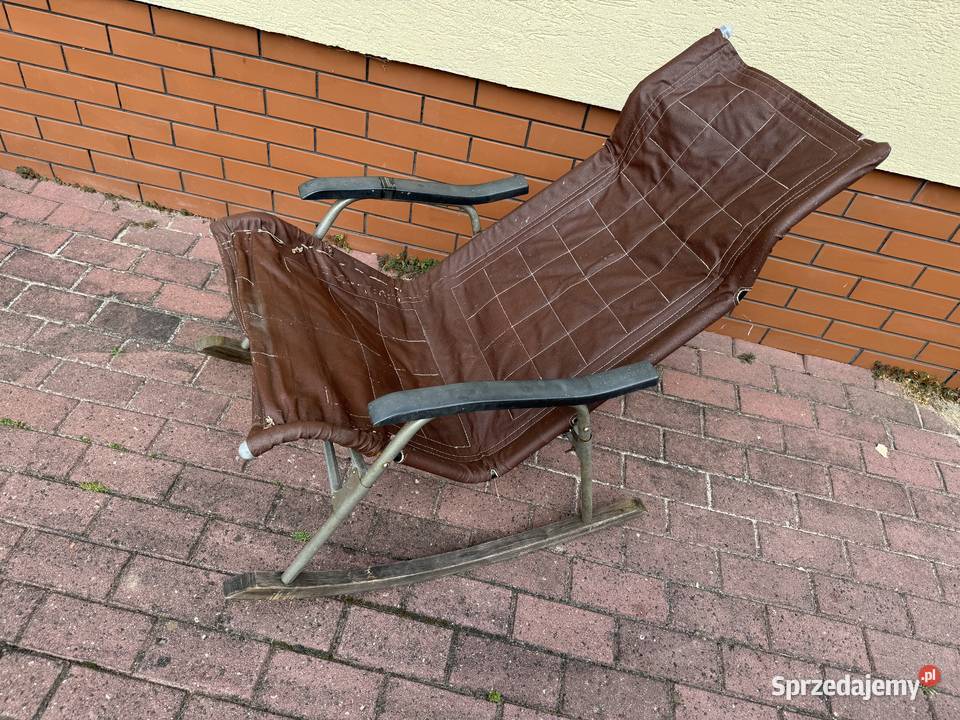 Fotel bujak na biegunach retro PRL vintage art mazowieckie Garwolin