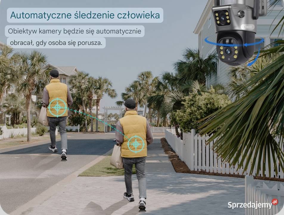 Kamera Solarna Obrotowa na kartę SIM 8MP IP66 Kamery Będzin