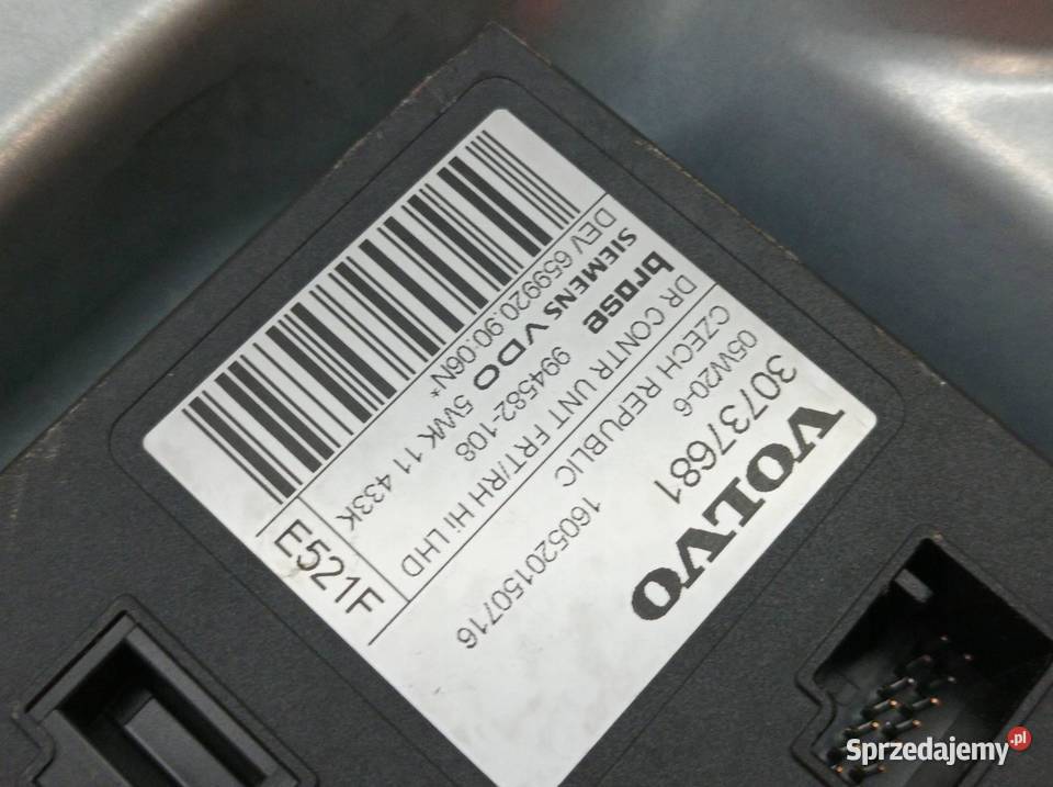 MECHANIZM SZYBY PRAWY PRZÓD Volvo V50 I 20042012 osobowe