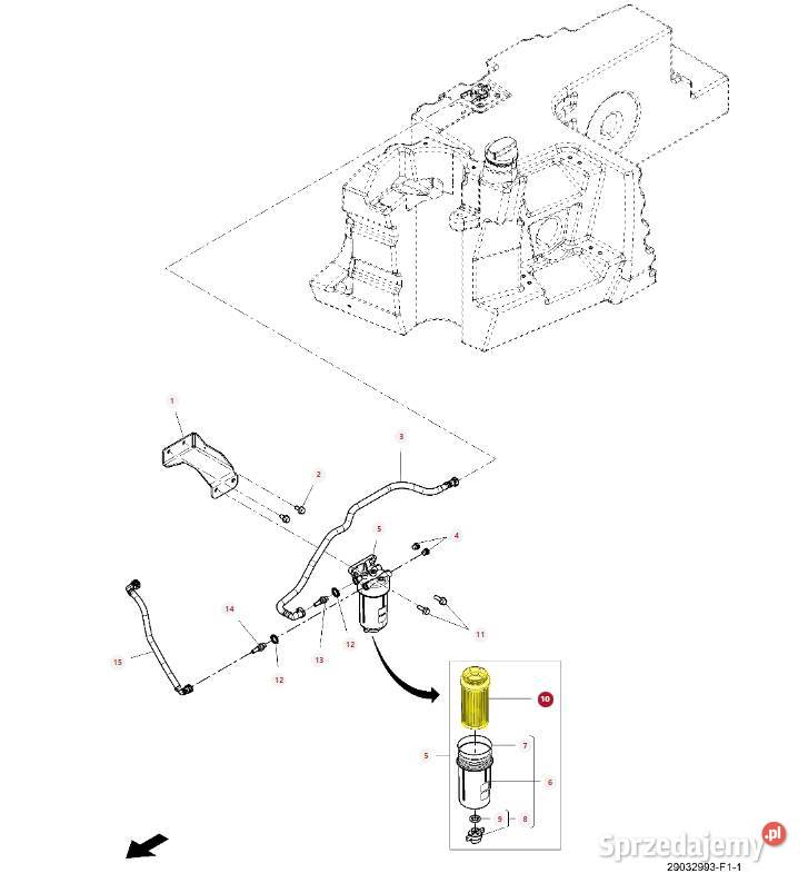 Wkład filtra paliwa Massey Ferguson V837086374 Białystok