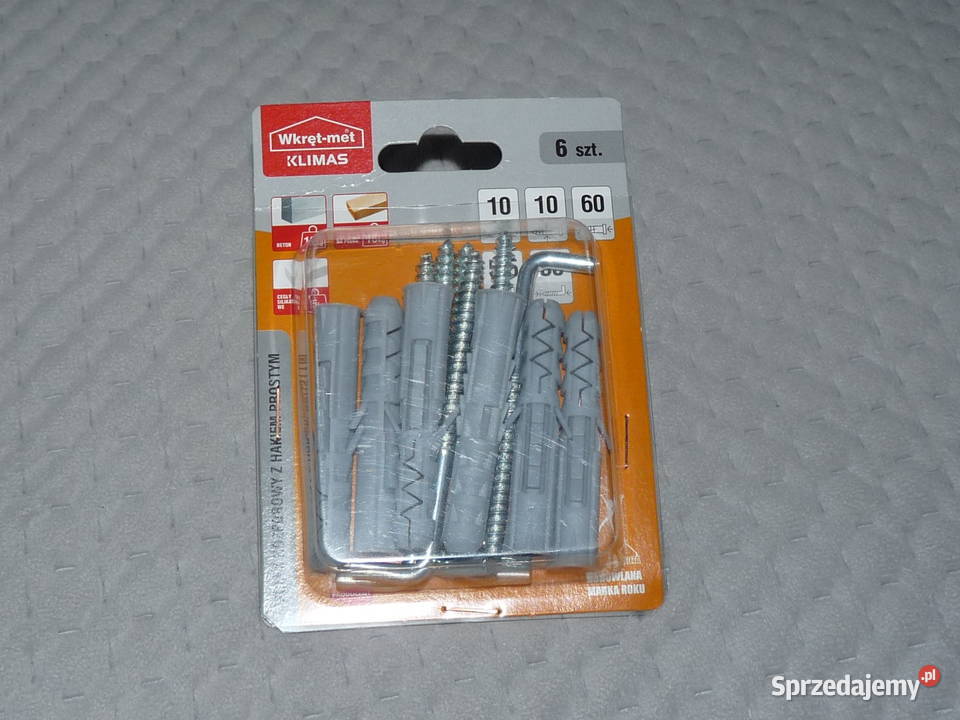 Kołki rozporowe 6 z hakiem prostym 10 mm x 60 mm Kraków