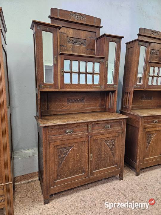 Dwa stare kredensy secesja Nowy Sącz