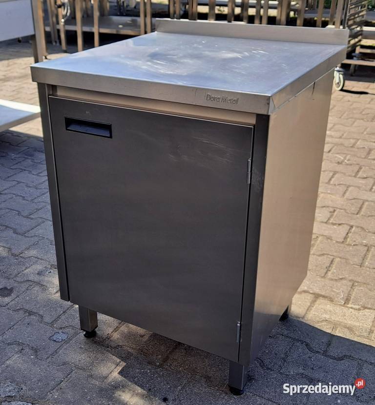 STÓŁ Z SZAFKĄ DRZWI OTWIERANE DORA METAL 606085