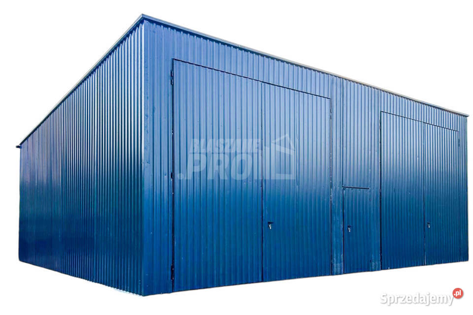 Hala Garaż Blaszany 126m 2x Bramy dwuskrzydłowe Iława