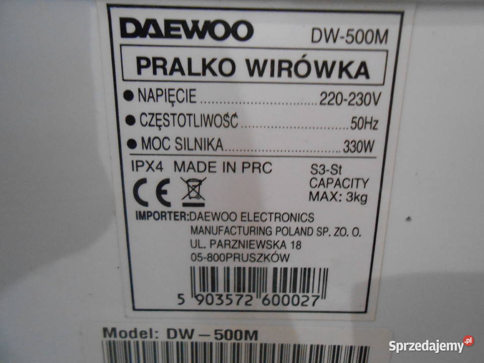 PralkoWirówka Daewoo DW500M