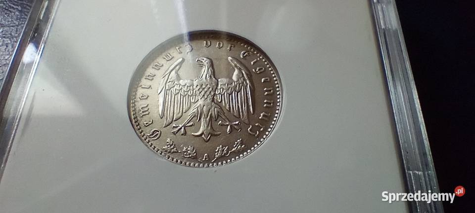 Stare monety 1 marka 1935 A grading Niemcy Lesko