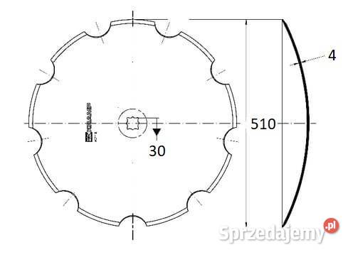 Talerz brony uzębiony 510x4 mm HD510130 Kamionna sprzedam