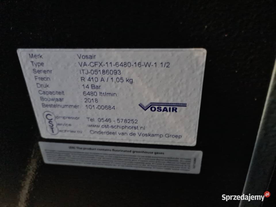 Osuszacz ziębniczy ATLAS COPCO 65 m3min Zduny sprzedam