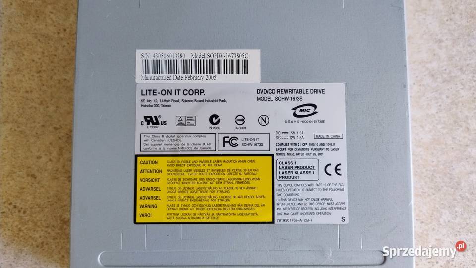 PC Nagrywarka DVD LITEON SOHW1673S05C ATAPI Łódź