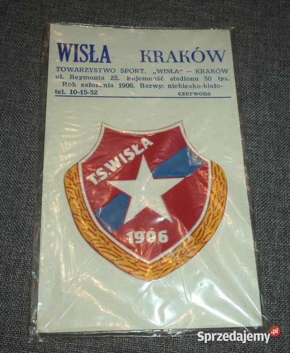 Wisła Kraków proporczyk piłka nożna śląskie Piekary Śląskie