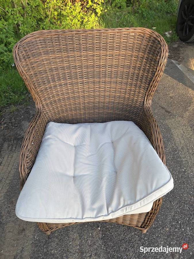 Duże wygodne Fotele ogrodowe na taras Rattan Łask