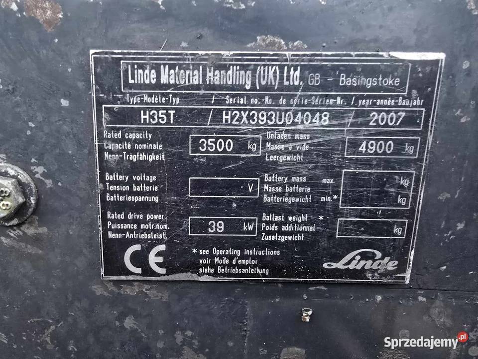 LINDE H35T import Niemcy salon Linde Biznes i Przemysł Godziesze Małe