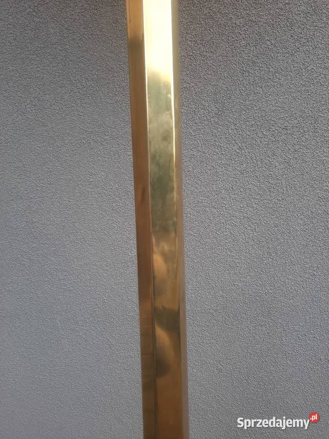 Duża secesyjna lampa stojąca podłogowa mosiądz Tczew