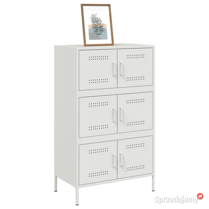 Szafka biała 68x39x113 stal WM842963 Meble Warszawa sprzedam