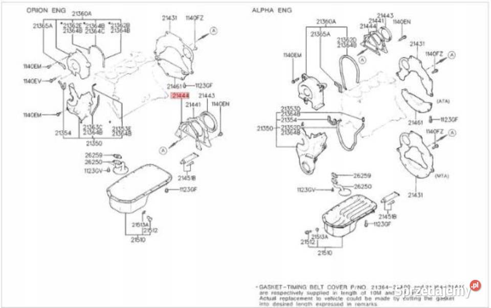 USZCZELKA ROZRZĄDU HYUNDAI ACCENT EXCEL SCOUPE Motoryzacja