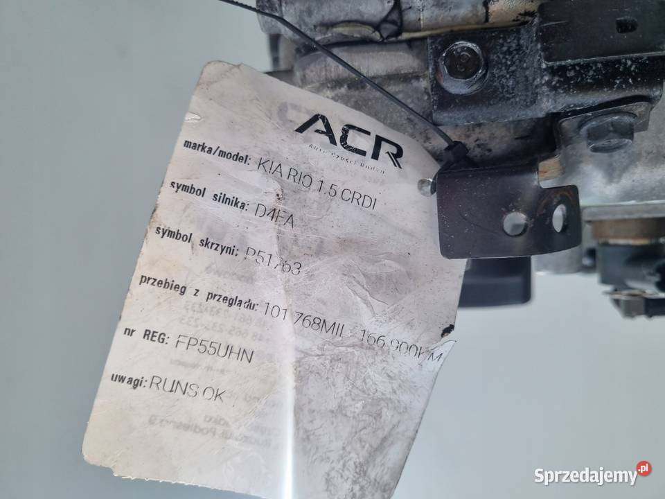 SILNIK KOMPLET Hyundai Getz 15 CRDI osobowe Rudka