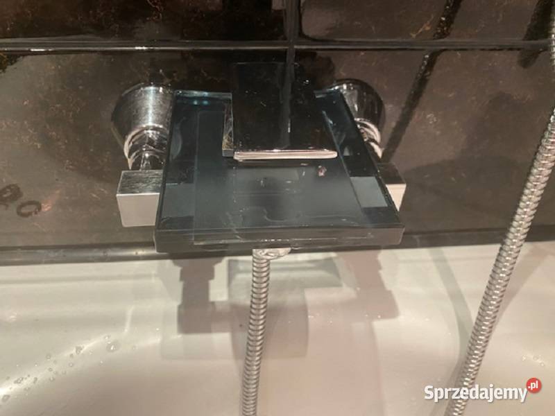 Bateria wannowa wodospadowa chrom szkło Kraków