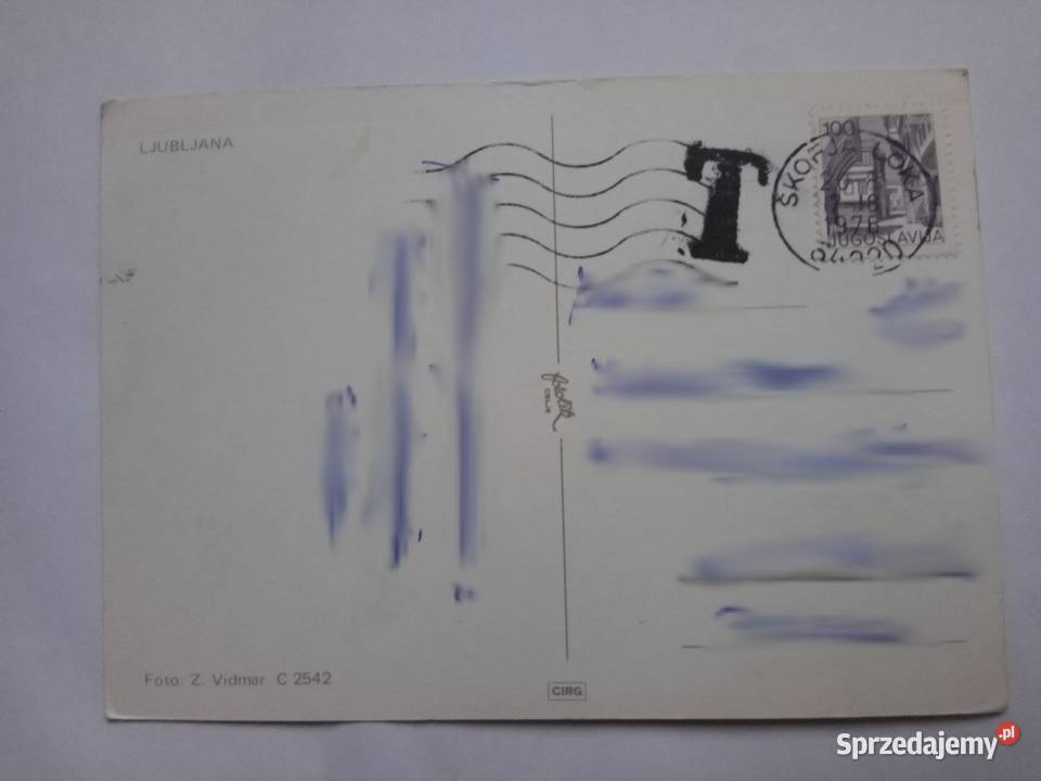 Pocztówka Jugosławii Ljubljana z 1976 r Ze Pocztówki i karty telefoniczne śląskie Dąbrowa Górnicza sprzedam