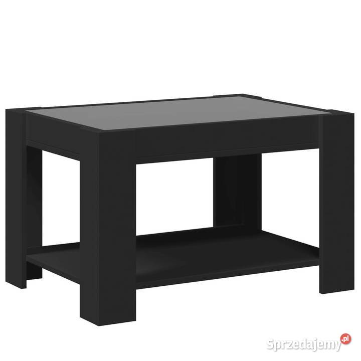 Stolik kawowy z LED czarny 73x53x45 materiał Warszawa sprzedam