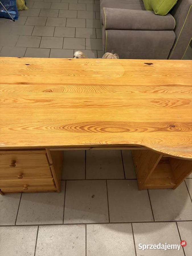 Biurko sosnowe lite drewno