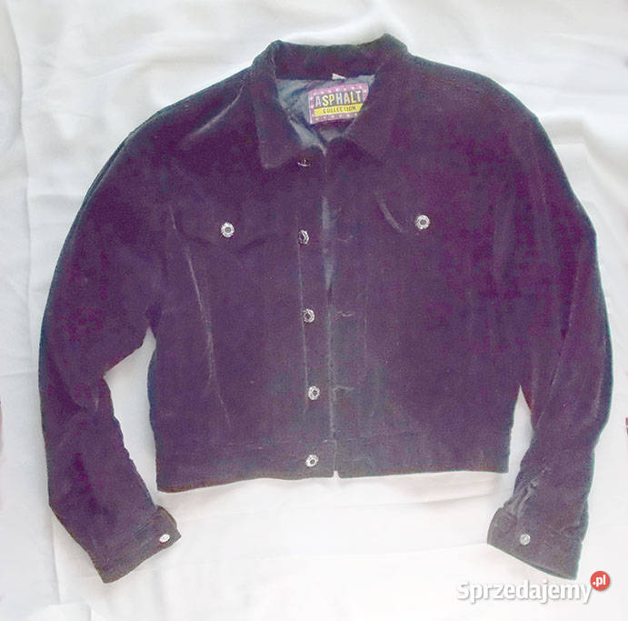 aksamitna kurtka vintage czarna ramoneska Szczecin