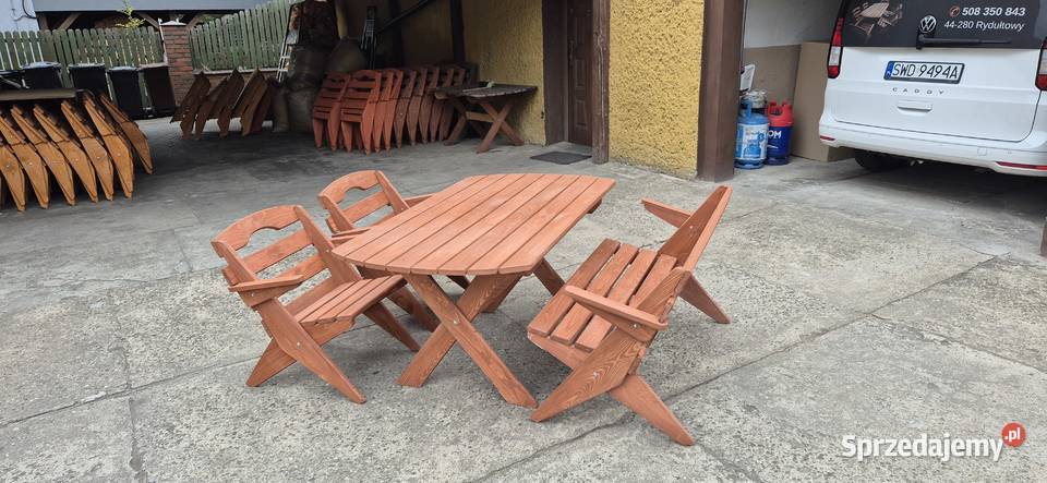 MEBLE OGRODOWE DREWNIANE Zestawy mebli ogrodowych Rydułtowy