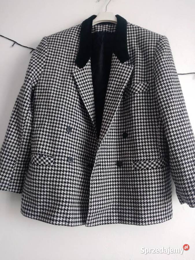 Żakiet damski w kratkę 2XL4416 Marynarki i żakiety Siedlce