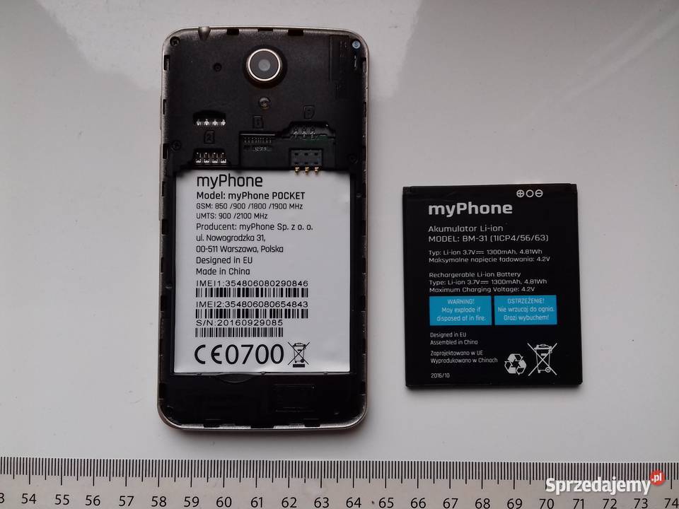 Smartfon MyPhone Pocket Gold w kartoniku ładny kujawsko-pomorskie