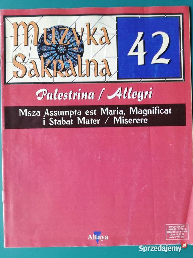 Muzyka Sakralna 3642 Msza kreolska Msza flamenco Kraków sprzedam