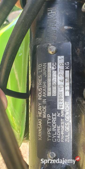 Kawasaki KL 250A 82 I wł w 30 lat benzyna dolnośląskie